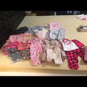 Bundle baby girl clothes 0-6 months